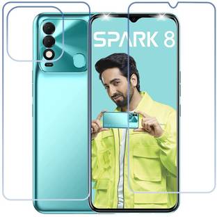 Firstkart Front and Back Tempered Glass for Tecno Spark 8