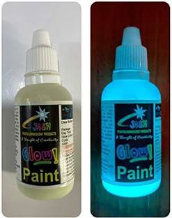 Jash Night Glow Paint Glow in the dark paint Blue 50gm