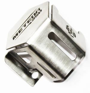 OBEROI'S TRADERS Rear Brake Oil Container Guard Compatible With/For Royal Enfield Meteor 350 ( SILVER ) Bike Crash Guard