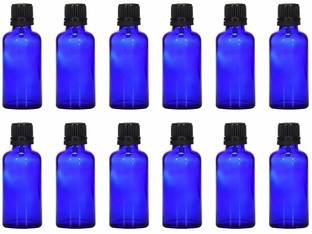 JARBAZAAR Empty Glass Bottle Cobalt Blue Color For Essential Oils And Face Serums 12 Pcs 30 ml Spray Bottle