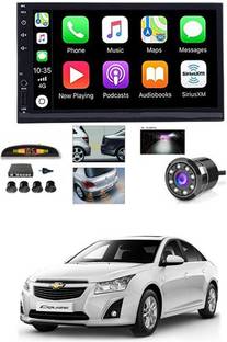 RKPSP 7 INCH Full Double Din Car Screen Stereo Media Player Audio Video Touch Screen Stereo Full HD with MP3/MP4/MP5/USB/FM Player/WiFi/Bluetooth & Mirror Link with Back Rear Camera & Black Sensor For Cruze Car Stereo