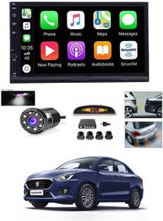 RKPSP 7 INCH Full Double Din Car Screen Stereo Media Player Audio Video Touch Screen Stereo Full HD with MP3/MP4/MP5/USB/FM Player/WiFi/Bluetooth & Mirror Link with Back Rear Camera & Black Sensor For Swift Dzire New Car Stereo