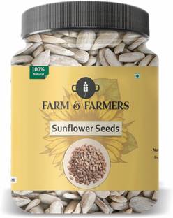 Farm & Farmers Sunflower Seeds 250GM- Premium Raw Sunflower Seeds for Eating | Diet Food | Healthy Snack Sunflower Seeds