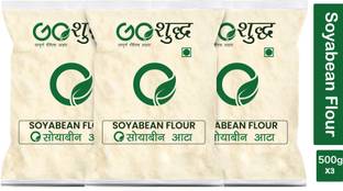 Goshudh Premium Quality Soya Bean Flour/Atta 500g Combo Pack Of 3