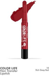Teen.Teen COLORLIFE NON TRANSFER WATER PROOF LONG LASTING MATTE LIPSTICK (M-18 RICH DEEP RED, 2.1 g)