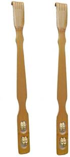 HusNain H0112 Wooden Back Scratcher/Itcher/ Back Itching Stick with Double ball Massager Massager