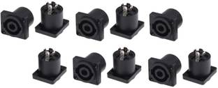 ERHIndia (10 Pcs) 4 Pin Plug Audio Cable Plug Socket Adapter Speakon NL4FC XLR Socket Connector for Microphone, Stereo System, DJ etc. 4 Pole Speakon Plug Speakon plug