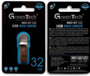 GREEN TECH GT32 32 GB Pen Drive Compatible with Desktop Computer USB 3.1 Metal Case