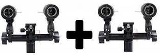 WON E27 2 in 1 Set of 2 Pcs Photo Studio Bulb Holder Base Socket Lamp Bulb Holder Adapter for Photo Video Studio Softbox Video Light - Black Camera Rig Black Reflector Umbrella