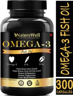 Naturewell Fish Oil (Double Strength) Omega 3 Fatty Acids with EPA 360 mg DHA 240 mg (300N)