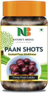 Nature's Bridge Paan Shots (Instant Paan, Mouth Freshener, Mukhwas) Jar Pack / Pan Flavor Candy / Pan Shots / Pan Laddu - 400 Gm Jar Paan Candy