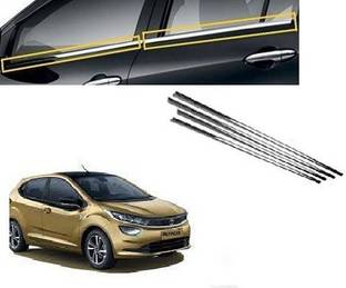 jagankirpa Chrome Lower Window Garnish Trims-6Pcs Chrome Tata Altroz XE Diesel Side Garnish