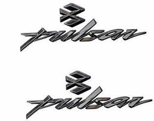 AS TRADERS Bike Emblem Badge Decal Sticker 3D Chrome Tank Logo Sticker(Set of 2) Bike Tank Pad