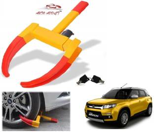AuTO ADDiCT Car Wheel Lock Tyre Locks Security Tire Clamp Anti Theft Protective For Maruti Suzuki Vitara Brezza Wheel Lock