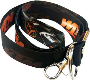 AVI Fabric ID tag with Black Color KTM Shaded Design Locking Key Chain