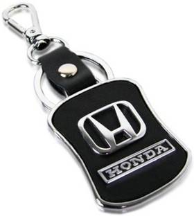 TAG3 Honda Car Leather & Metal Logo Key Chain