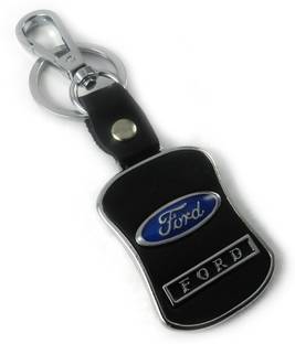 AVI Leatherite Black Ford Locking Key Chain