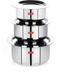 Sumeet with Lid 0.37 L, 0.55 L, 0.8 L capacity 12 cm, 13.4 cm, 15 cm diameter