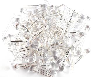 SAMAES 100 Pics 5mm WHITE LED Light Electronic Hobby Kit