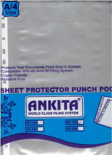 Ankita Plastic A4 Sheet protector (Pack of 50 Sheets)