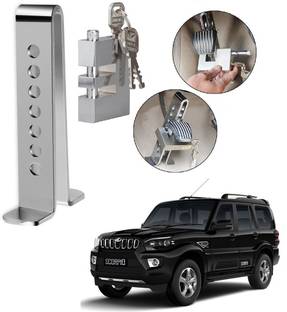 AuTO ADDiCT Car Clutch Lock Pedal Lock Rod Brake Clutch Throttle Adjustable Anti Theft Security Lock System For Mahindra New Scorpio Gear Lock