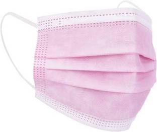 Wellstar 3 Ply Spunbond Disposable Mask with nosewire for dust pollution surgical Men's and Women's Disposable & Reusable Non-Woven Fabric 3 layer 3Ply Surgical Mask with Nose-Pin and Melt Blown Fabric Layer (Pink, Free Size), 100 Piece Non-Washable Surgical Mask With Melt Blown Fabric Layer