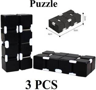 D'Mega Mart Three PCS Infinity Fidget Cube Toy Best Finger Exercise