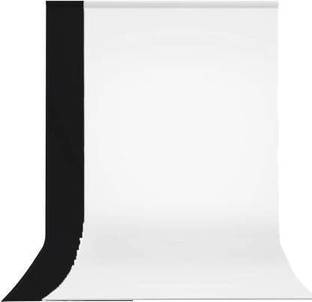 Stookin 8ft X 12ft Non-Transparent 2-in-1 Photography Backdrop Background Chromakey, 2 Colors in Single Backdrop (Black & White) Reflector