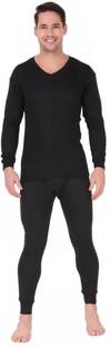 KZALCON Men's Thermal Set ( V-Neck Vest And Trouser) Men Top - Pyjama Set Thermal