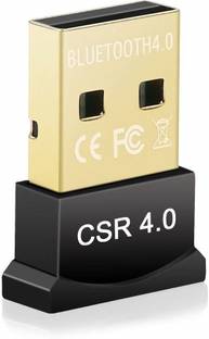 RuhZa USB Bluetooth Adapter, CSR 4.0 USB Bluetooth Dongle Receiver with All in One Driver CD, Gold Plated, for Laptop PC Computer Supports Windows 10 8 7 Vista XP USB Adapter (Black) USB Adapter