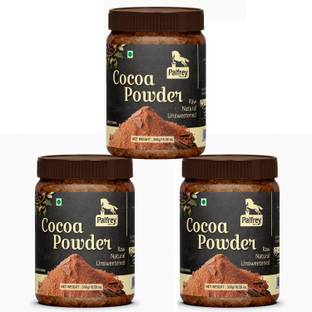 PALFREY Unsweetened & Natural 300g Cocoa Powder for Making Chocolate Cake, Cookies, Bread, Shake, Brownies, Desserts | Vegan, Keto & Gluten Free With Jar (Pack Of 3) Cocoa Powder