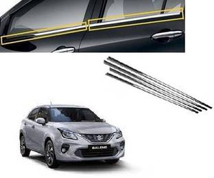auto universe Chrome Lower Window Garnish Trims Chrome Maruti Baleno Side Garnish