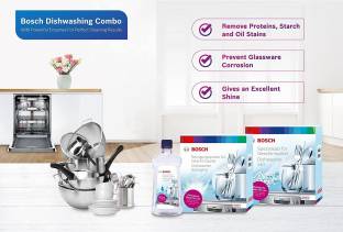 BOSCH Combo Pack Dishwasher-Detergent, Salt & Rinse Aid Dishwashing Detergent