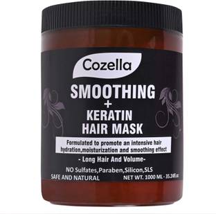 Cozella Smoothing + Keratin Hair Mask Formulated to promote an intensive hair hydration,moisturization and smoothing effect