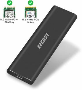 microware SSD Enclosure External, Portable External Hard Disk Driver, USB 3.1 Gen 2 Interface with Up to 10 Gbps Data Transfer Speed Fits Only for NVMe PCI-E M2 M-Key 2242/2260/2280 Size (NVMe-SSD-CASE) 4 inch SSD Enclosure External 4 inch Shock Resistant SSD Enclosure External