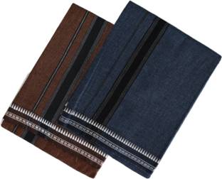Fantasia Solid Grey, Gold Lungi