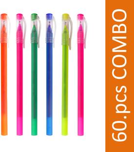 RERLY multipurpose simple ( pack of 60 ) blue colour use & throw BALL PEN SET with velvet rubber soft touch outer grip under combo kit for office & school ballpen & educational & every regular use Ball Pen