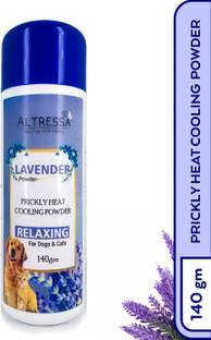 ALTRESSA Prickly Heat Cooling Powder for Dogs and Cats, Relaxing Lavender Formula 140 ml Pet Facial Cleanser