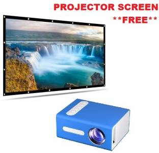 IBS T 300 LED Projector Mini Portable Projection Device with Short-Focus Optical Len TFT LCD Display 320 * 240 Resolution Projector for Cartoon, Kids Gift, Outdoor Movie,LED Pico Video Projector for Home Theater Movie Projector with HDMI USB TV AV Interfaces and Remote Control WITH FREE PROJECTOR SCREEN (3500 lm) Portable Projector
