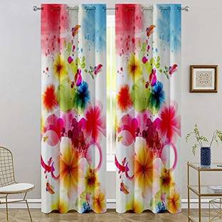 sai fashion 154 cm (5 ft) Polyester Room Darkening Window Curtain (Pack Of 2)