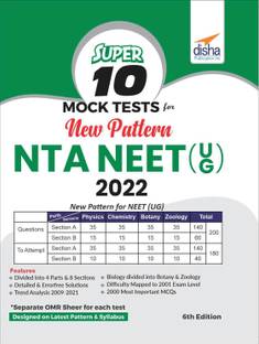 Super 10 Mock Tests for New Pattern Nta Neet (Ug) 2022