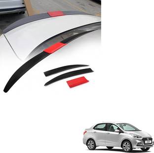 SEMAPHORE Lip Spoiler Wings Three-section Splicing Adjustable ABS Car Modification Rear Trunk Lip Wing for Hyundai Xcent 1.1 CRDi Base Car Spoiler