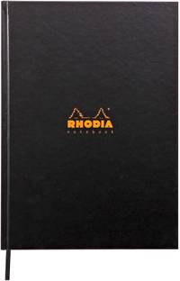 RHODIA Active Black Hardback Casebound A4 Notebook Ruling Squared 192 Pages