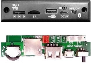Robocity Stereo Bluetooth (5+5 watt Audio Amplifier Inbuilt) FM USB AUX Card MP3 Audio Player Decoder Module Kit with Front Panel Electronic Components Electronic Hobby Kit