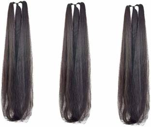 Crazy Hair 24Inchs Hair Parandi Choti for Wedding Accessories Black Pack Of 3pcs Braid Extension
