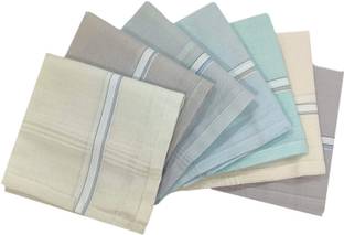 UQCKON 6 Piece Colour Complete Face Cover Handkerchief Men's Cotton Striped ["Multicolor"] Handkerchief
