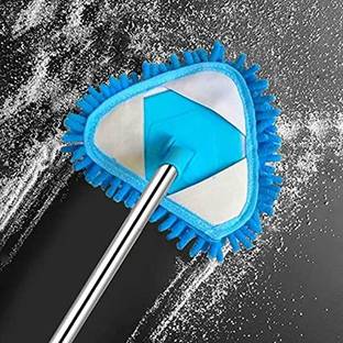NKK TRADERS Triangle Dust Mop For Flat Floor Home Cleaning With Extendable Sponge Wipe