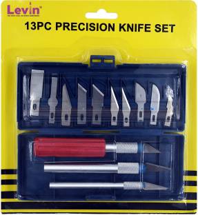 Levin 13 Pcs Multi-Function Hobby Knife Crafts Carving Cutter Graver Sculpting Plastic Grip Cutting Mat