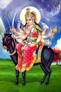 Goddess Meldi Maa Religious Waterproof Vinyl Sticker Poster || (12 inc X 18 inch) btcan2979-1 Fine Art Print