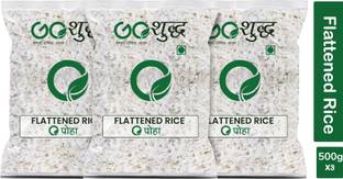 Goshudh Premium Quality Poha (Flattened Rice)-500gm (Pack Of 3) Poha